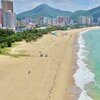 China, Xinyan beach, aerial view