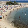 France, French Riviera, Plage de la Gravette beach, view from above