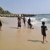 India, Kerala, Thaickal beach, locals