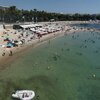 France, French Riviera, Bijou beach, aerial view