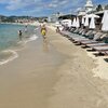 France, French Riviera, Juan les Pins beach, sunbeds