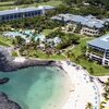 Hawaii, Pauoa Bay beach, aerial view