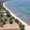 Honduras, Puerto Castilla beach, aerial, south