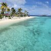 Maldives, North Male Atoll, Oaga island, beach, view from water