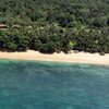 Sao Tome, Praia Inhame beach, aerial view