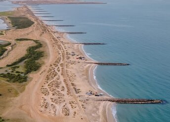 United Arab Emirates (UAE), Al Rams beach, aerial view