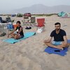 United Arab Emirates (UAE), Al Rams beach, yoga