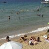 France, French Riviera, Plage du Midi beach, clear water