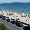 France, French Riviera, Plage du Midi beach, road