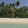 Maldives, North Male Atoll, Sangeli island, beach, view from water