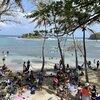 Panama, Playa Larga beach, crowd