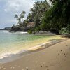 Sao Tome, Praia Piscina beach, water edge