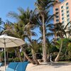 UAE, Dubai, Palm Jumeirah beach, palms