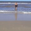 Uruguay, Playa Racine beach, swimming