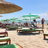 Albania, Darzez beach, sunbeds