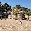 France, French Riviera, Plage du Chateau beach, view from water