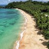 Sao Tome, Praia Jale beach, aerial view