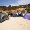 Tunisia, El Gleaa beach, campsite